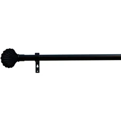 Gardinenstange INDEKO "Volterra", schwarz, L:390cm Ø:16mm, Eisen, Gardinenstangen