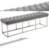 CLP Sitzbank Amun Stoff Edelstahl grau/150 cm