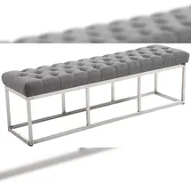 CLP Sitzbank Amun Stoff Edelstahl grau/150 cm