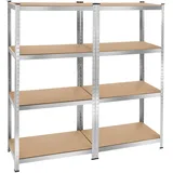 Tectake tectake® Schwerlastregal in verschiedenen Ausführungen, belastbare, höhenverstellbare MDF-Böden, schnelle Montage