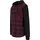 URBAN CLASSICS Hooded Ed Flanell Sweat Leeve Hemd Black / Bordeaux / Black L