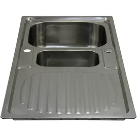 MONSTER SHOP Monstershop Küchenspüle – Edelstahl, wendbar, 1,5 Schüssel, 105x18x50 cm