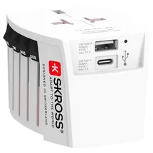 SKROSS Reiseadapter MUV USB Weiß