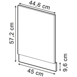 Vicco Unterschrank Frontblende R-Line 45 x 0 x 0 cm Braun