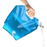 5/10L Wasserkanister Faltbar, Faltbare Wasserkanister Mit Hahn, Zusammenklappbarer Kunststoff Wasserbehälter, Faltbarer Wasserbeutel Für Den Außenbereich, Auto Wasserbehälter Für Camping, Picknick