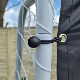 TRIZAND Fußballtor mit Torwand Weiß/Schwarz 21268