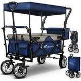 Tresko Bollerwagen TVBLWG-002, faltbar, 80kg Traglast, 124 x 56 x 108cm (L/B/H), blau