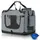 Juskys Hundetransportbox M faltbar 42 x 60 x 44 cm Grau