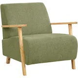 Beliani Sessel, Grün, Hellbraun, 77x79x90 cm, Wohnzimmer, Sessel, Polstersessel