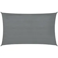 Tectake tectake® Sonnensegel, HDPE mit 185 g/m2 und 87 % UV-Schutz, für Balkon, Garten und Terrasse, umfangreiches Montagematerial