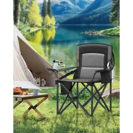 Songmics Campingstuhl Klappstuhl Schwarz