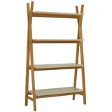 loft24 Leiterregal Annette, Standregal, Bücherregal im Skandinavischen Design, 179 cm hoch grau