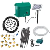Esotec Solar Bewässerungscomputer Waterdrops 15, Selbstbewässerung Bewässerungssystem, Tröpfchenbewässerung, 15 Tropfer, Urlaubsbewässerung, Garten Hochbeet Terrasse Gewächshaus 101100