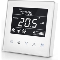 MCO Home MCOEMH8-FC4 - Fan Coil Thermostat (4 Leitungsrohre), Thermostat, Weiss