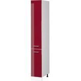 Vicco Apothekerhochschrank Küchenschrank Küchenzeile R-Line 30 cm Weiß Bordeaux Hochglanz