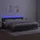 vidaXL Boxspringbett mit Matratze & LED Dunkelgrau 200x200 cm Samt