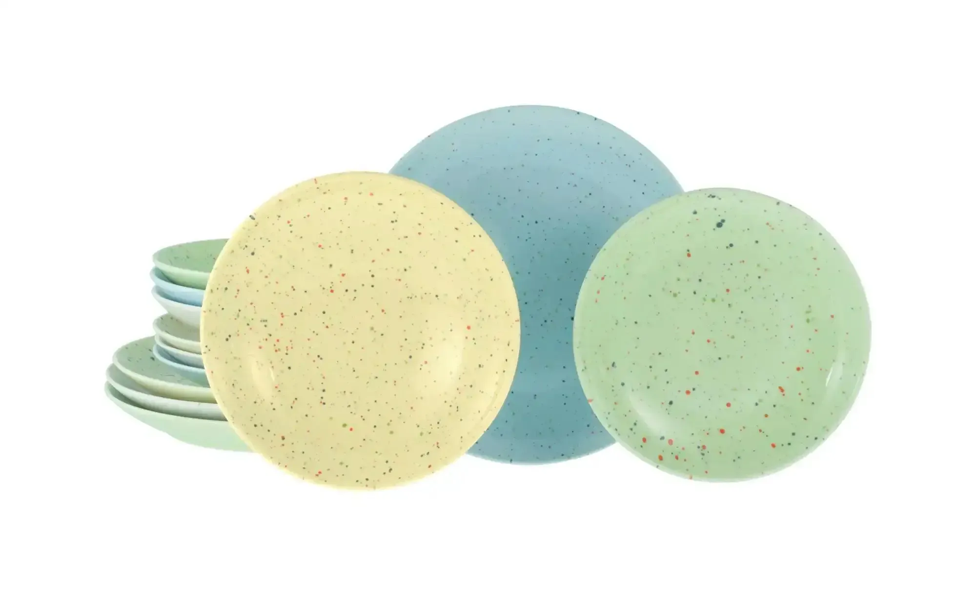 CreaTable Kombiservice  Confetti , mehrfarbig , Steinzeug/Steingut , Maße (cm): B: 31 H: 37