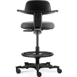 HJH Office TOP WORK 40 Stoff Schwarz/Dunkelgrau