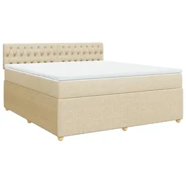 vidaXL Boxspringbett 180 x 200 cm Creme