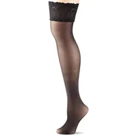 ELBEO Damen Halterlose Strümpfe 902422 / Soft & Resistant 20 Halterlos, Gr. 40/42 (III (40-42)), Schwarz (schwarz 3800) - 40-42