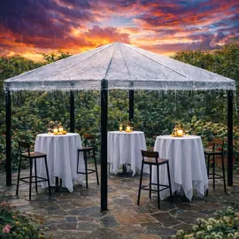Quick Star Pavillon Schutzhaube 3x3 m Transparent