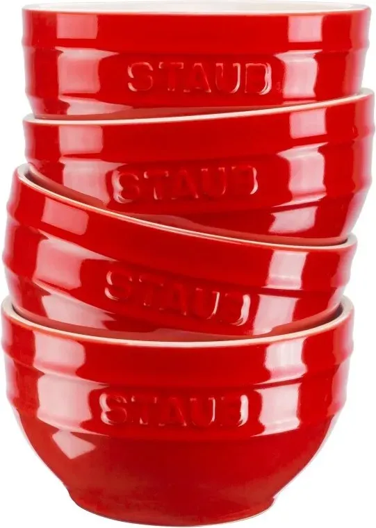 Staub Ceramique Schüsselset in Rot – 4er-Set – 14 cm – 700 ml