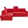 sit&more Ecksofa SIT & MORE "Pablo L-Form", rot, B:233cm H:78cm T:196cm, Struktur fein (100% Polyester);Struktur (100% Polyester), Sofas, Ecksofa, wahlweise mit Bettfunktion