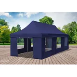 Faltpavillon Faltzelt Pavillon 3x9 Blau Gartenzelt Klappzelt Wasserdicht