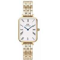 Daniel Wellington Uhr - Watch DW Quadro Roman Numerals 20x26 5-link G Whit - Gr. unisize - in Gold - für Damen