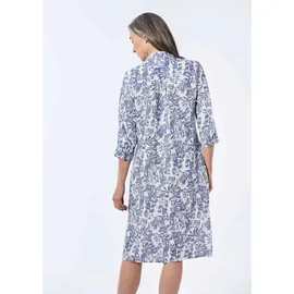 GOLDNER Sommerkleid Mini Gemustert Blau 46