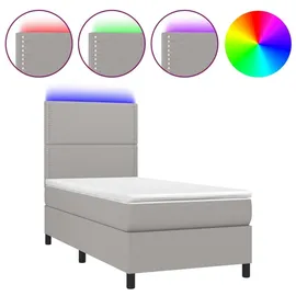 vidaXL Boxspringbett 100 x 200 cm Hellgrau