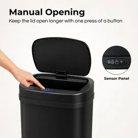Five Stars Sensor-Mülleimer 60 l Schwarz