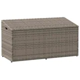 vidaXL Garten-Auflagenbox Grau 110x50x58 cm Poly Rattan