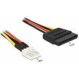 DeLock Strom Anschlusskabel [1x SATA-Strom-Stecker 15pol. - 1x Floppy Stecker 4pol.] 0.24 m Schwarz, Rot, Gelb