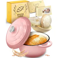 Krustenzauber Gusseisen Topf Brot backen emailliert inkl. Gärkorb -