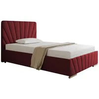 Panda möbel Polsterbett Rot, Holz, Mode, 120x206 cm, Oeko-Tex®
