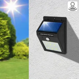 Tectake tectake® 6er-Set Solarlampe mit Bewegungsmelder, Erfassungswinkel 120°, einfache Montage, 9,7 x 5,1 x 12,4 cm