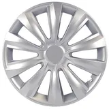 CARTREND Radzierblende Delta 35 Cm (14 Zoll) Silber 1 Stück Radkappe - Cartrend