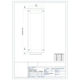 ASTEC Längenelement 300 mm doppelwandig Dn113-300 Rohr Abgas Schornstein