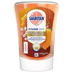Sagrotan Nachfüllpack Flüssigseife No-Touch »Mandelblüte & Manukahonig« orange