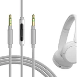 GEEKRIA QuickFit Audio Kabel Kompatibel mit Sony WH-1000XM5 WH-1000XM4 WH-XB910N WH-XB900N Kopfhörer, 3.5mm AUX Ersatz-Stereokabel für Kopfhörer mit Inline-Mikrofon und Lautstärkeregler (1.2m)