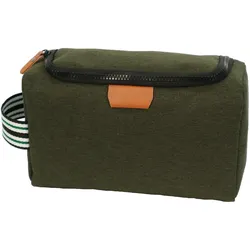 Kulturtasche grün mit Griff
