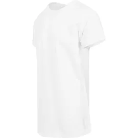 URBAN CLASSICS Long Shaped Turnup Tee weiß M