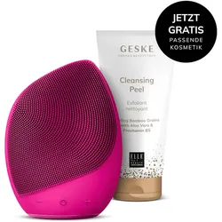 Geske Sonic Facial Brush | 5 in 1 | Farbe: Magenta + Gratis Kosmetik Gesichtspflegesets   