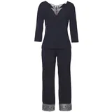 LASCANA Damen Pyjama Nachtblau Gr.32/34