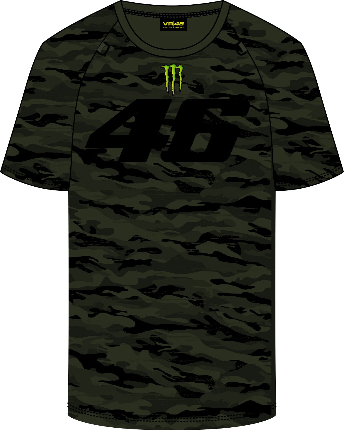 VR46 Racing Apparel Monster Dual Camp, t-shirt - Vert Foncé - S