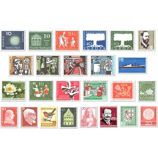 Briefmarken-Jahrgangssatz Deutschland 1957, postfrisch