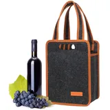 Weinträger Flaschenträger, Filz Flaschen Tasche Wiederverwendbar Männerhandtasche Flaschentasche, Tragbare Flaschen Tasche Weinflaschenboxen Für Bierflaschen Weinflasche Getränketasc Für Picknick