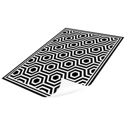 mySPOTTI Vinyl Teppich »Pandora«, BxL:65 cm x 85 cm, schwarz|weiß