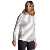 Craghoppers Nosilife Akona Langarm-T-Shirt Weiß/Blau 40